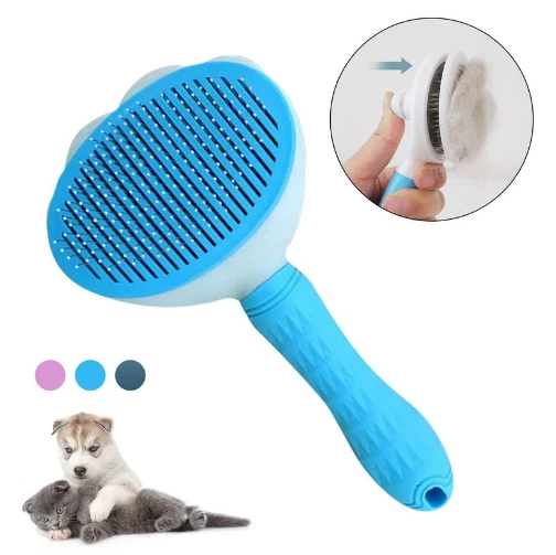 Pet Hair Remover Dog Cat Comb Grooming Massage Deshedding Self Cleaning Brush