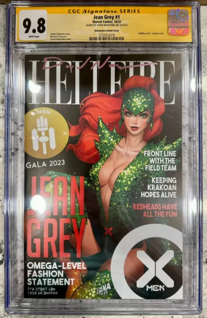 Jean Grey #1 David Nakayama Variant Cover Hellfire Gala CGC 9.8 Signed SS Yellow