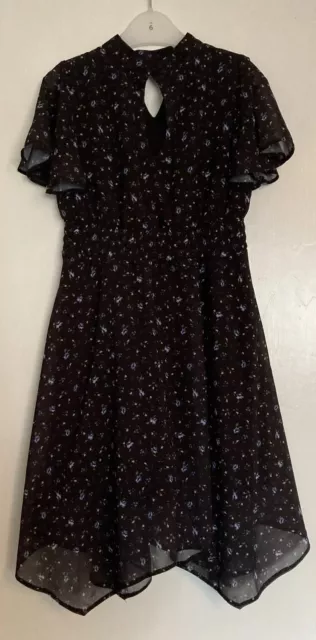 Girls Debenhams Black With Pretty Detail Party Dress Aged 6 Years Bnwt Present