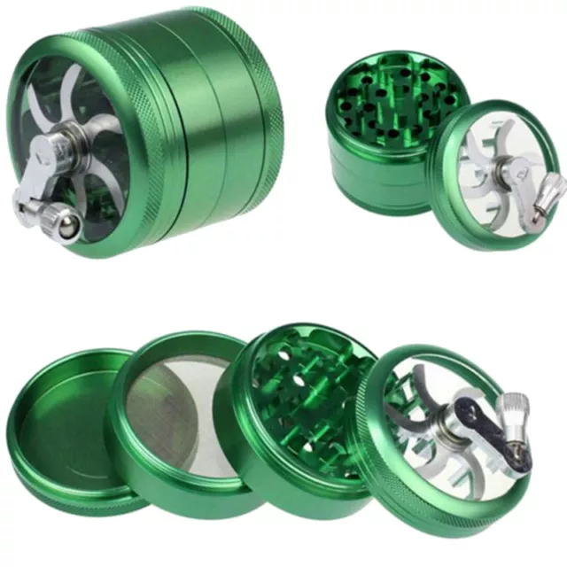 4 Layer Metal Herbal Grinder Manual Hand Grinders Spice Crusher Cigarette TooL a