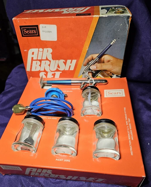 Lot De Brosses à Air Professionnelles Vintage Sears, Modèle T15506, Dans Boîte D'origine