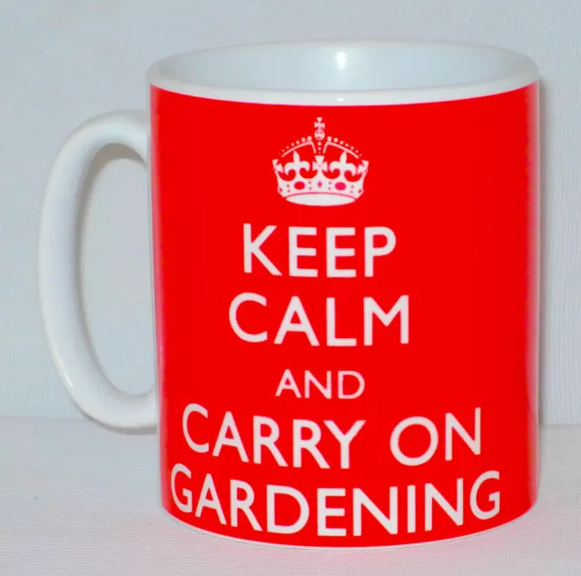 Mantieni la calma e porta avanti la tazza da giardinaggio in grado di personalizzare grande regalo giardiniere custode 3