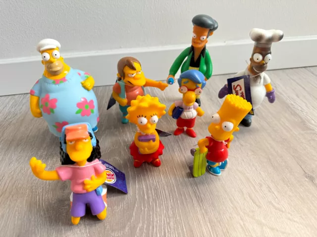 Simpsons Figuren Burger King 2001 Homer fett Bart Lisa Nelson Apu Matt Groening