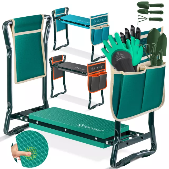 KESSER® Kniebank 2 in 1 XXL Kniesitzbank Klappbar Gartenhocker Gartenkniebank