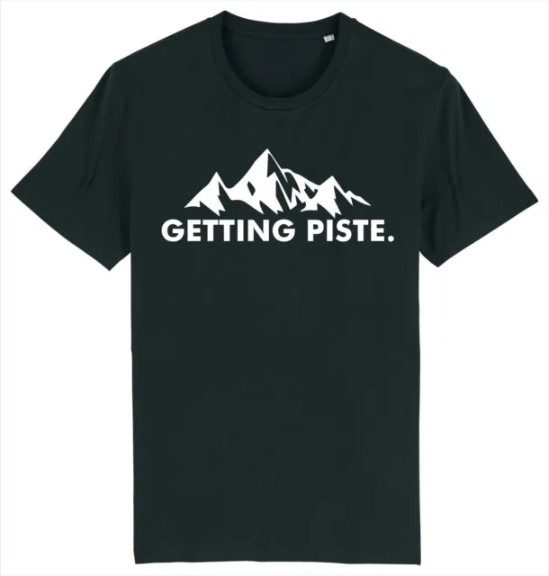 Getting Piste - T-shirt dopo sci sci sci snowboard sci vacanze