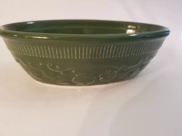 Vintage Taylor Smith  TST Dk Green Genuine Oven Serve Oval Baker