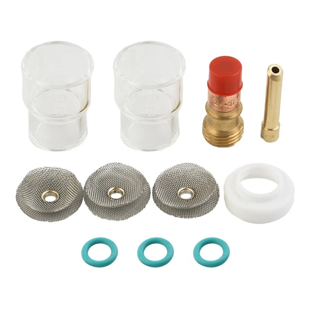 ✅TIG Welding Torch,3/32 Gas Lens #12 Cup 2.4mm Collet Kit For WP-17,18,26 Tools