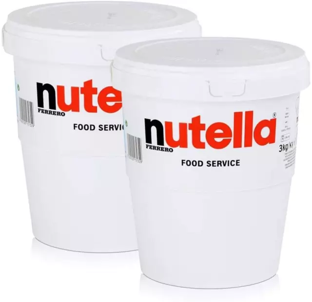 6 Kg Di Nutella Ferrero Secchio Bianco 2 Confezioni Da 3 Kg