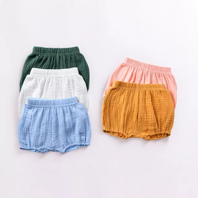 Summer Baby Candy Solid Color Loose and Casual Cotton Butt Pack Shorts