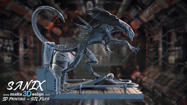 ALIEN QUEEN, XENOMORPH, Statue, 3D Druck, Fan Art, SANIX3D EUR 129,90 ...
