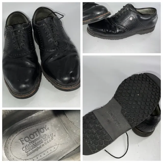 FOOTJOY CLASSICS DRY Spikeless Golf Shoes 8D Men Black Leather 51464 ...