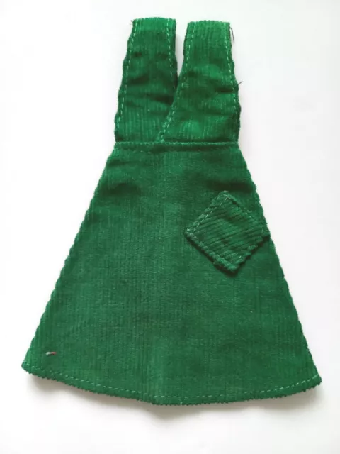 1970s Sindy Doll Pretty Pinny Green Cord Dress