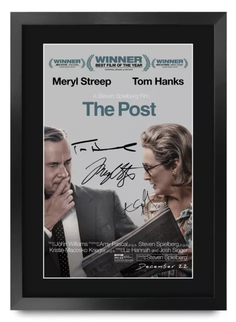 The Post Printed A3 Framed Signed Movie Posters Autograph For Tom Hanks Fans