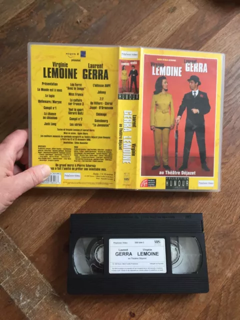 CASSETTE VIDEO VHS HUMOUR VIRGINIE LEMOINE LAURENT GERRA theatre dejazet 1996