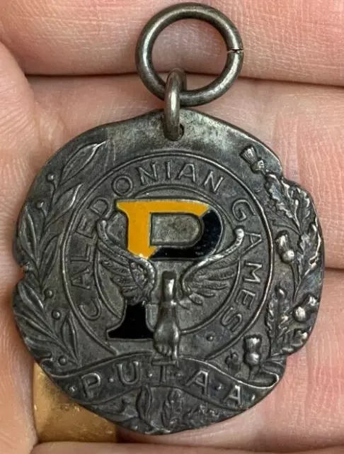 RARE Antique 1926 PRINCETON UNIVERSITY Athletic Medal Badge Button DISCUS THROW!