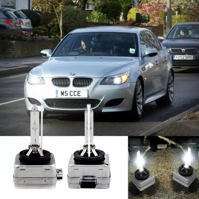 HID Xenon Headlight Bulb For BMW 5 Series E60 E61 2005-10 Dipped Beam 6000K Qty2