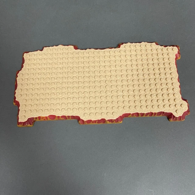 Mega Bloks AM03094 Cream Red Baseplate Replacement Add-On Part Piece