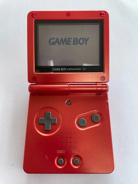 Game Boy Advance SP Handheld System Console - Flame Red + Donkey Kong NES + Case