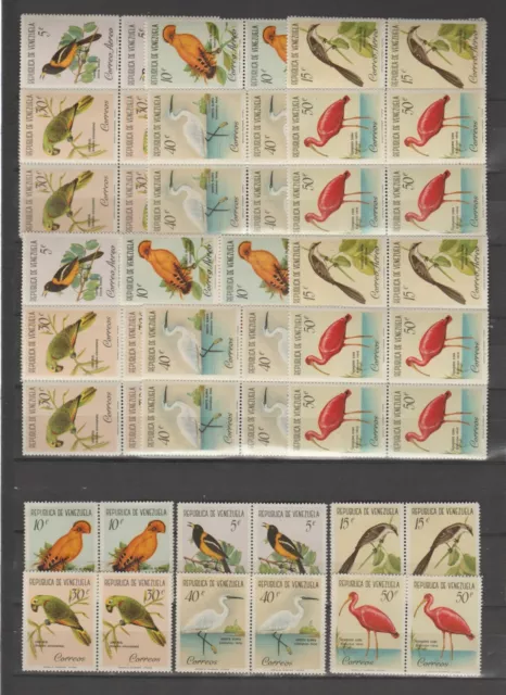 s37294 DEALER STOCK VENEZUELA 1961 MNH**  Uccelli Birds 6v x10 SETS