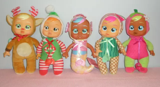 Cute Lot of Vinyl and Cloth Cry Babies Magic Tears Baby Dolls by IMC