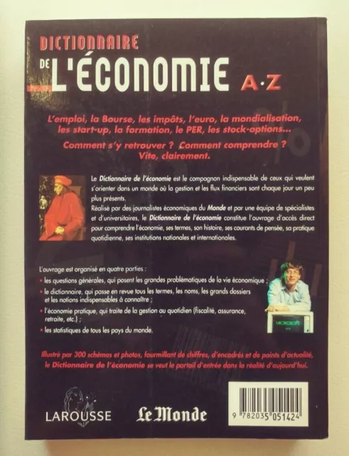 Dictionnaire de l'économie de A à Z (livre neuf, jamais lu) 2