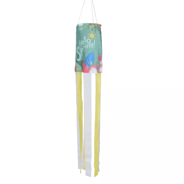 (Dark Green)Spring Windsock 1 PCS Polyester Fade Resistant Wind Sock 39.4x5.1in