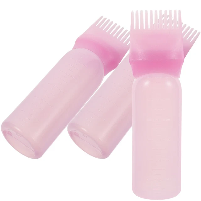 3 pz Applicatore Bottiglia Medicina Olio Plastica Per Capelli Dispenser Bottiglie Tintura Capello