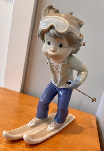 NEW/MINT RETIRED Lladro 5136 “Sports Billy Skier” VERY RARE!!!!  CRV $4,990 2