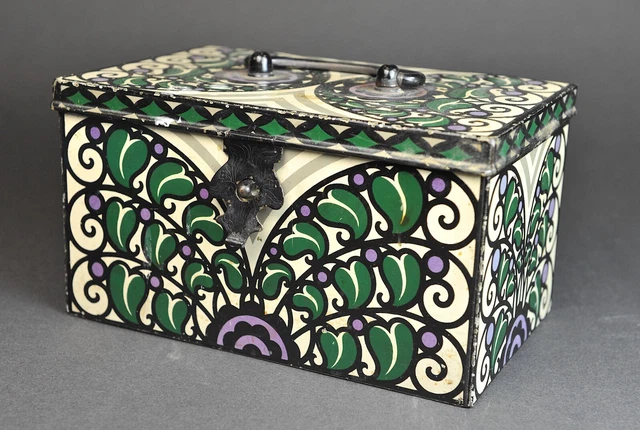Antike Emanuel Margold Keksdose Blechdose Jugendstil Darmstadt um 1920