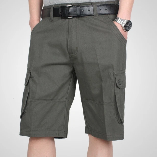 MJGkhiy Short Homme Cargo Offre Surdimensionnée Pantalon De