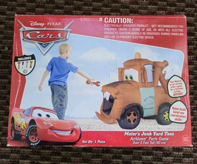 DISNEY MATER TOW Truck 3' Inflatable Airblown Toss Game and Yard ...
