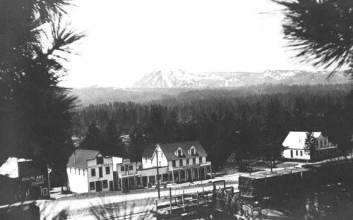 Birds Eye View Plumas County Blairsden California CA Reprint Postcard