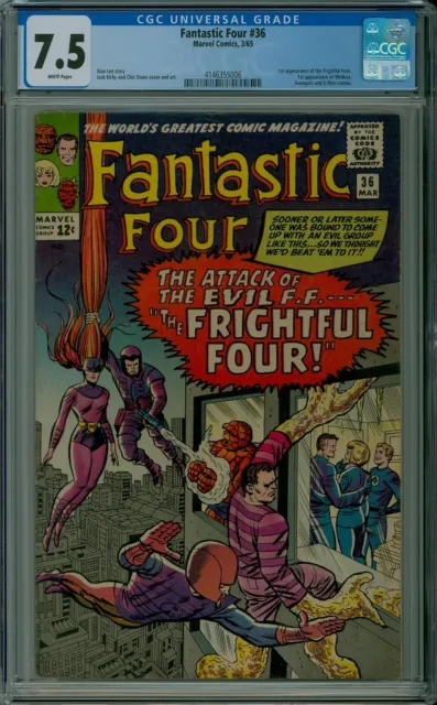 Fantastic Four #36 CGC 7.5 VF- white pages 1st FRIGHTFUL FOUR Marvel 4146355006