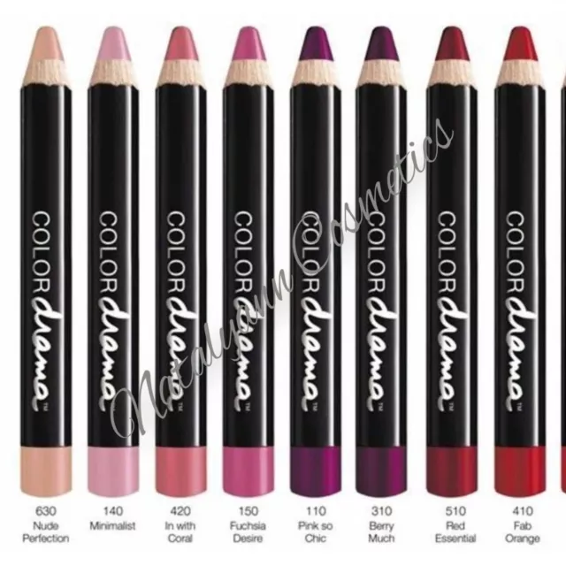 Maybelline Color Drama Intense Velvet Lip Pencil Semi-Matte 10 Shades NEW FREEPP