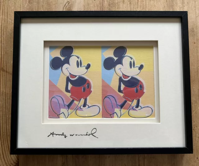 Andy Warhol “Signed” Double Mickey Mouse Myths (1981) Deep Box Framed Print