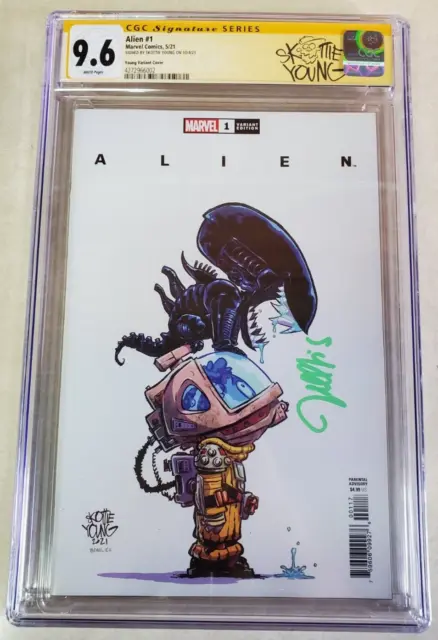 Alien Issue #1 Comic Book. Skottie Young Variant. Signed. CGC Graded. Marvel2021