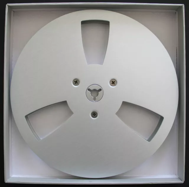 New Analog Audio 7" X 1/4" Metal Tape Reel -Trident Hub- Silver -Akai Teac Sony