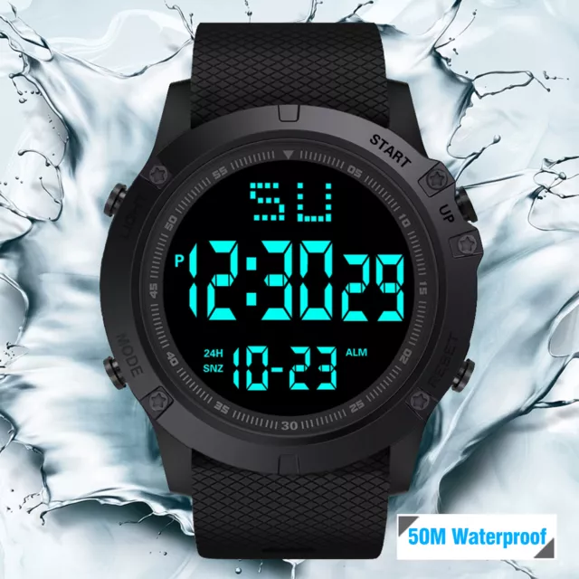 Herren Watch Wasseruhr Beständig LED Herrenmode Militär Digital Sport Armbanduhr