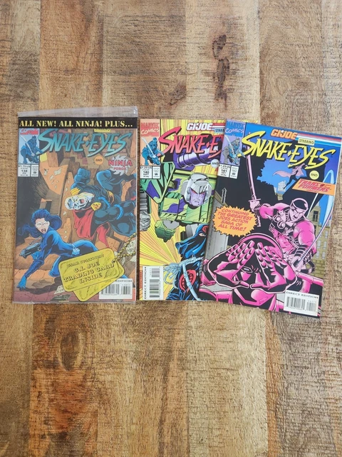 GI Joe Snake Eyes #138 140 141 Marvel Comic Book Lot of 3 VF/NM 9.0