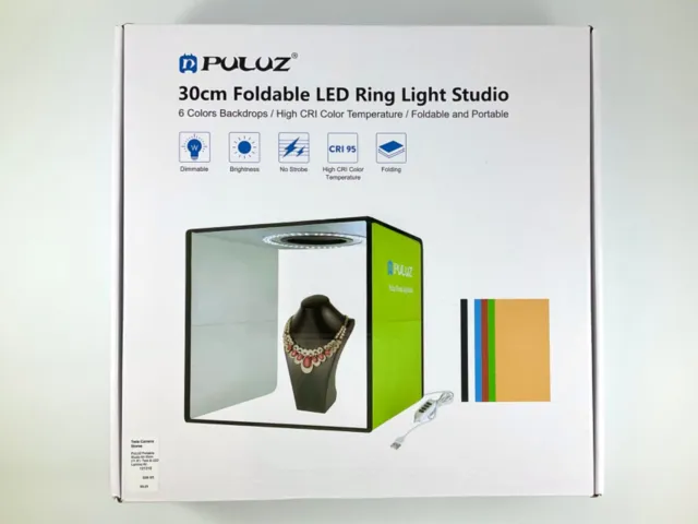 Puluz Portable LED Light Box Studio Kit 30cm, PU5032G,  as NEW