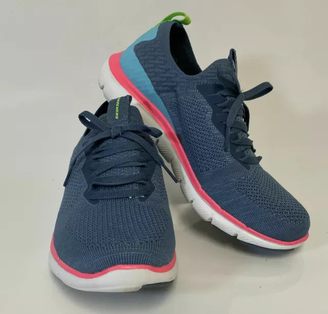 Skechers flex appeal 2.0 stretch knit deals slip-on sneakers- turn