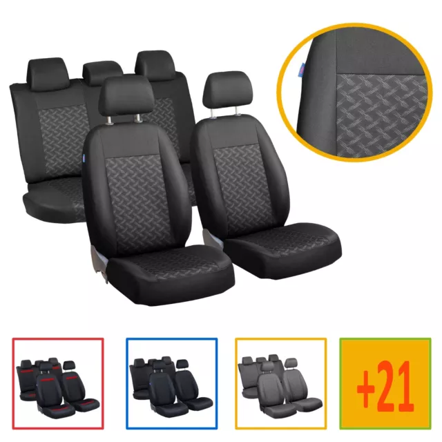 Fundas de Asientos Para FIAT PANDA II Cubierta de Asiento de Coche Completo #ZAK