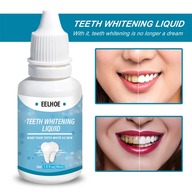 Solución blanqueadora dental de 30 ml limpiador dental seguro eficaz para eliminar el agua