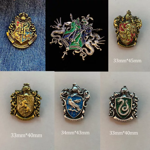 Harry Potter Hogwarts School Pin Badge Gryffindor Ravenclaw Hufflepuff Slytherin