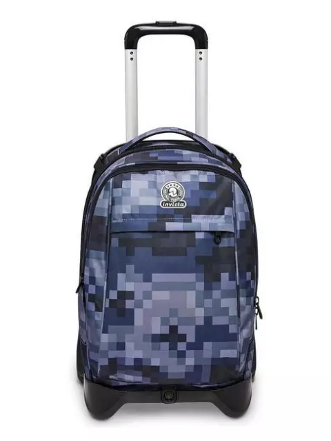 ZAINO TROLLEY INVICTA fantasy zaino trolley PIXEL CAMO BLUE ND  scelta=P PIXEL C