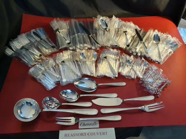 Cutlery set Liso Plano 175P christofle Dax Magnífico Metal Chapado en Plata