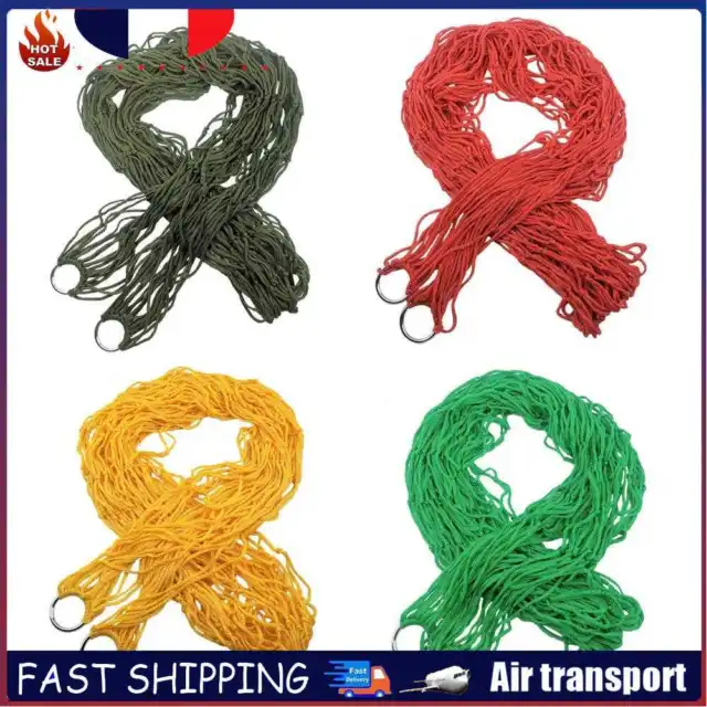Simple Outdoor Single-Person Mesh Net Hammock Nylon Rope for Camping Accessories