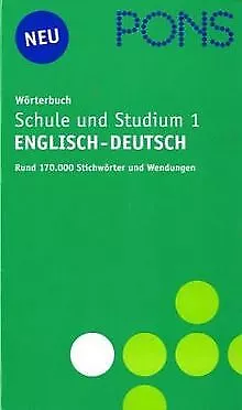 PONS Wörterbuch für Schule und Studium, Englisch-Deutsch... | Buch | Zustand gut