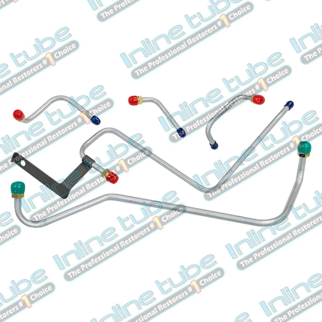 66-67  Mopar Pump To Carb Carburetor Fuel Lines Gas Line 426 Hemi  Oem Steel 5Pc