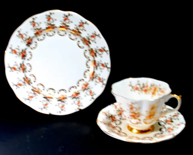 China Queen Anne 3 piece 8" Plate, Cup & Saucer English Bone China Set